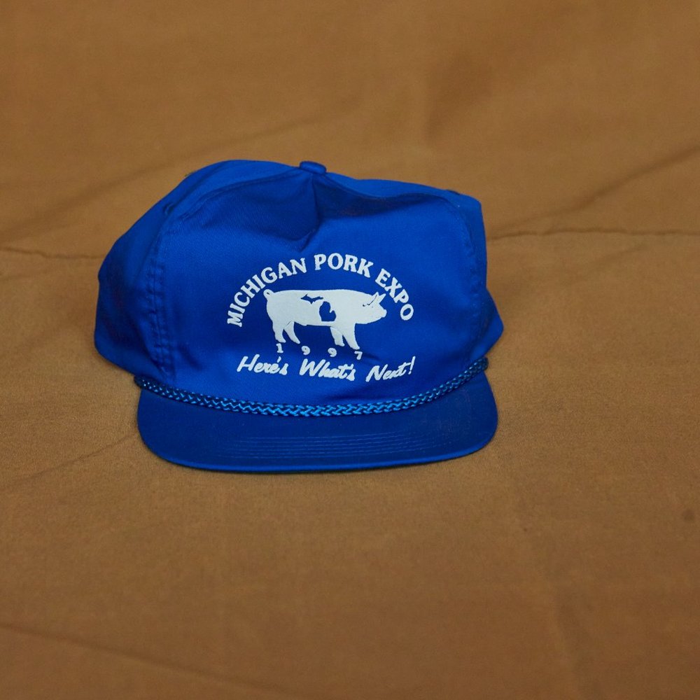 Vintage Michigan Pork Expo snapback hat